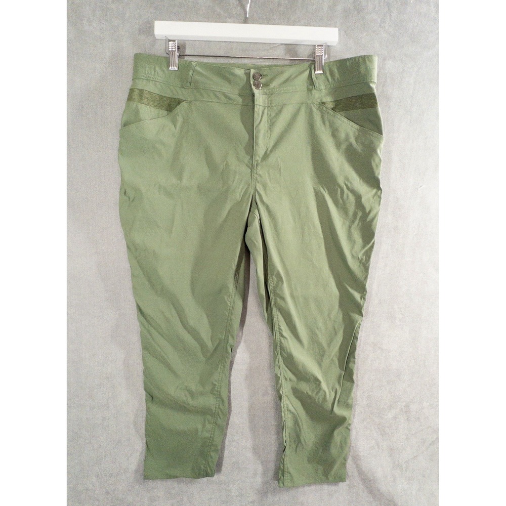 Marmot Sage Green Hiking Pants Womens Size 14 (38x28) Cropped Gorpcore Outdoors